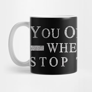 Workout, You only Fail When you Stop Trying, Motivational Mug